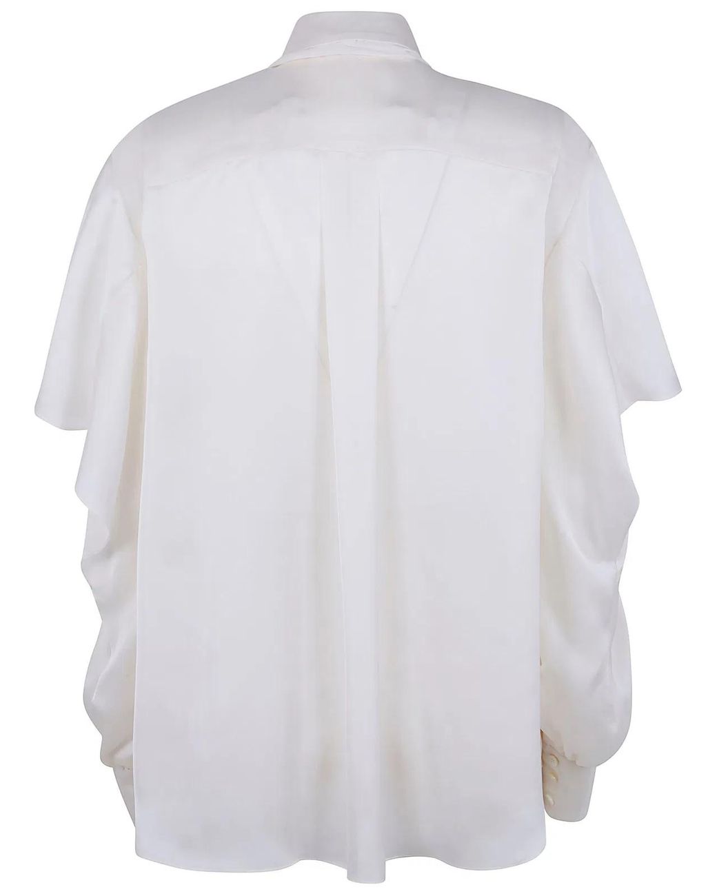 Sacai White Satin Ecru Shirt