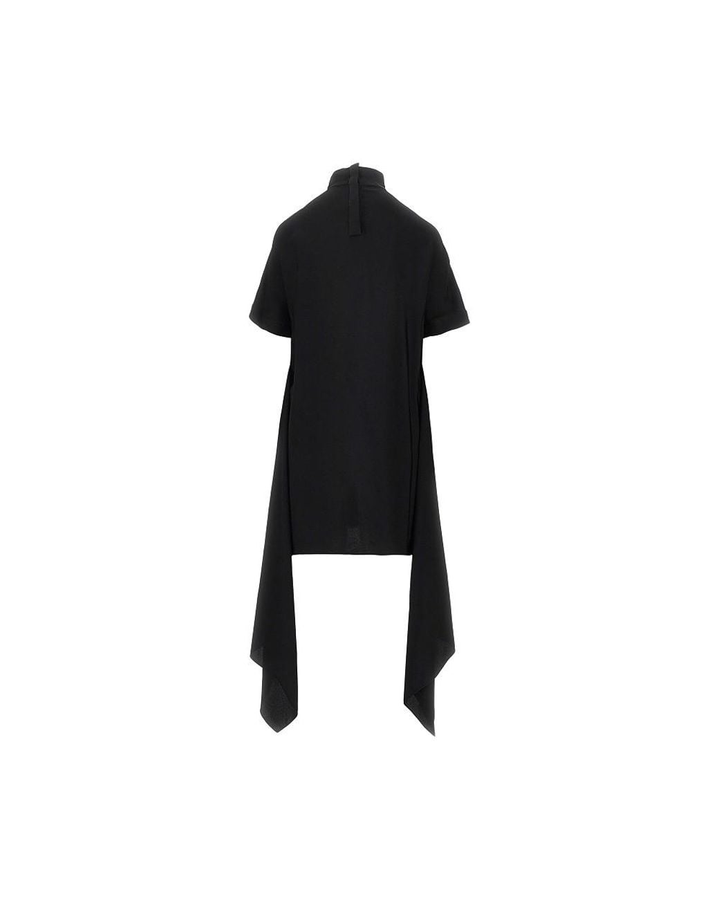 Alaïa Black Alaia Viscose Asymmetrical Mini Dress