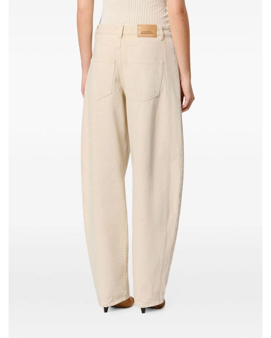 Isabel Marant Natural Lisha Barrel Jeans