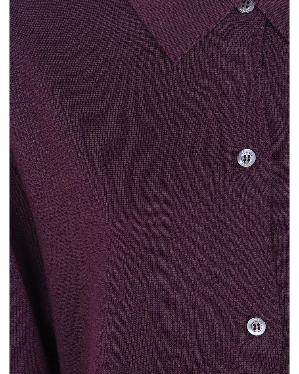 Aspesi Purple Polo Neck Sweater