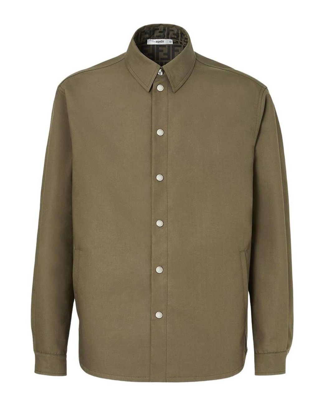 Fendi Green Mackintosh Fabric Blouson for men