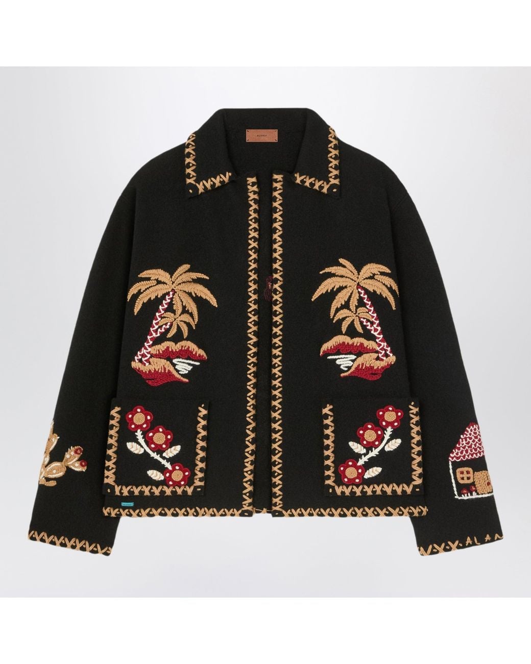 Alanui Black Remember Me Virgin Wool Jacket