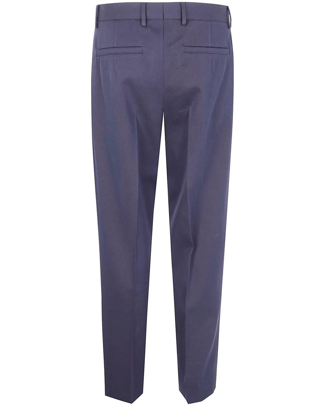 Zegna Blue Cotton And Wool Pants for men