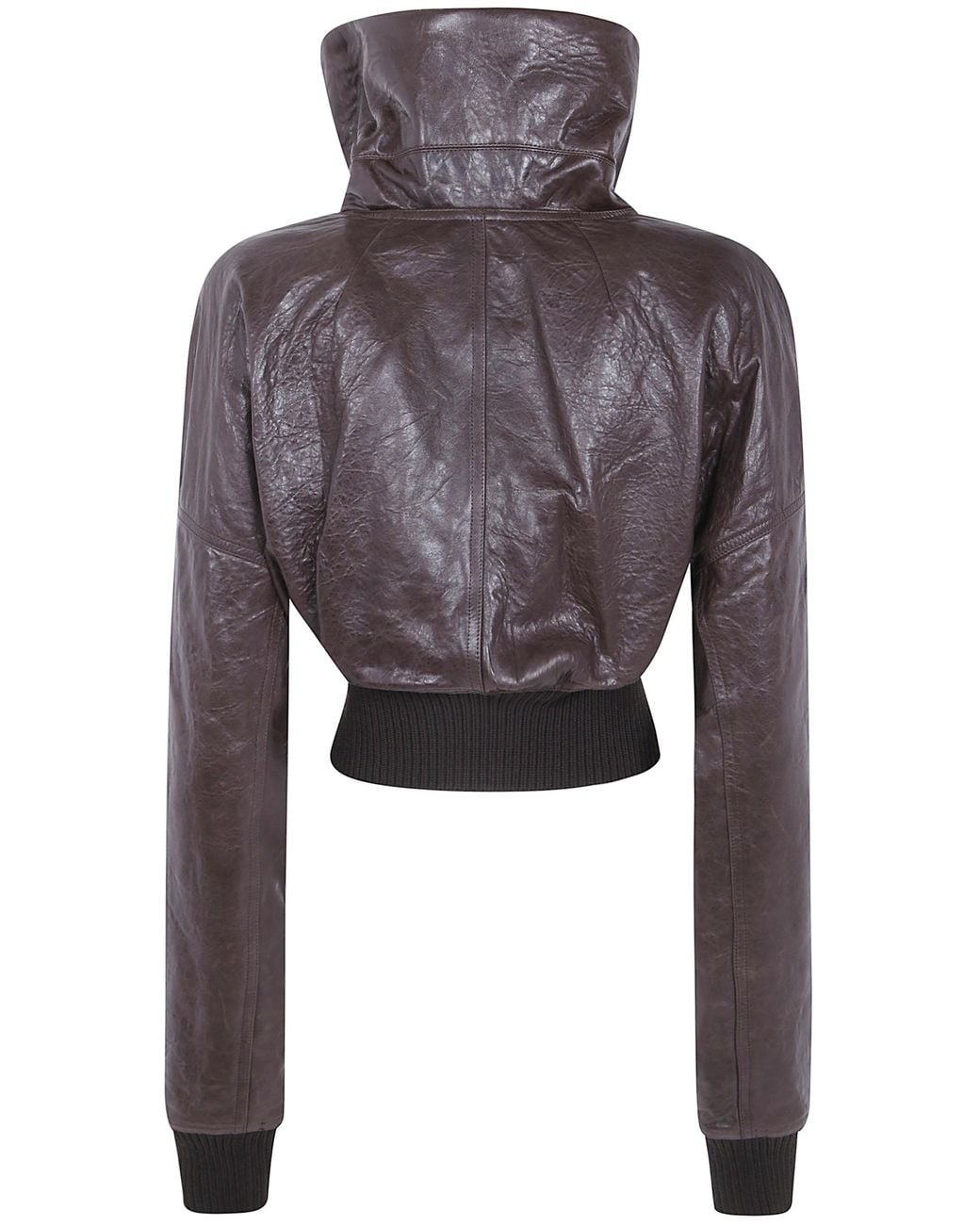 Rick Owens Gray Grease Dracuflight Cropped Jacket