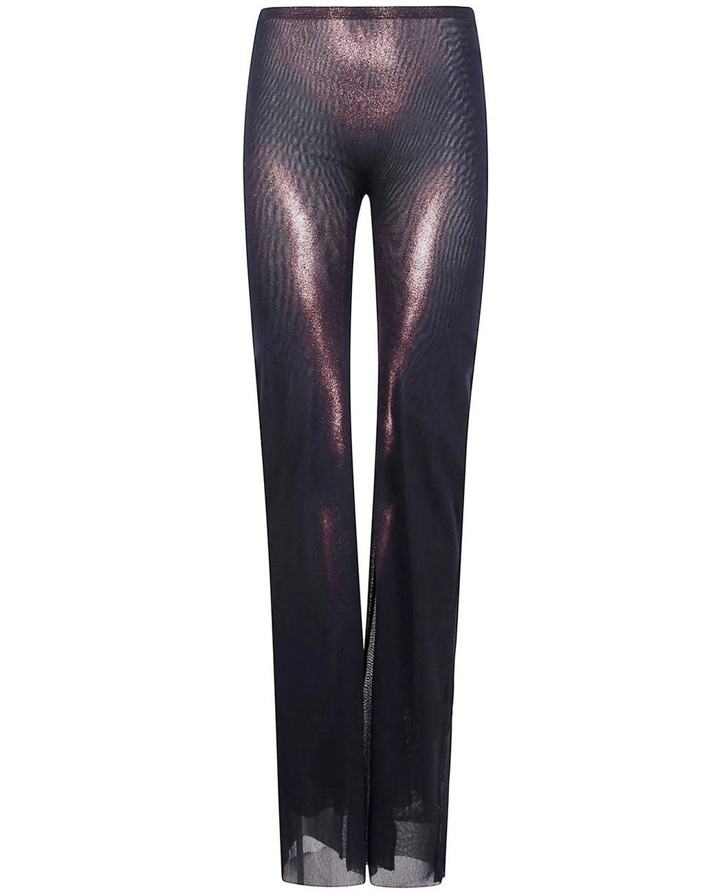 Jean Paul Gaultier Blue Mesh Straight Trouser Printed "Body Dust"