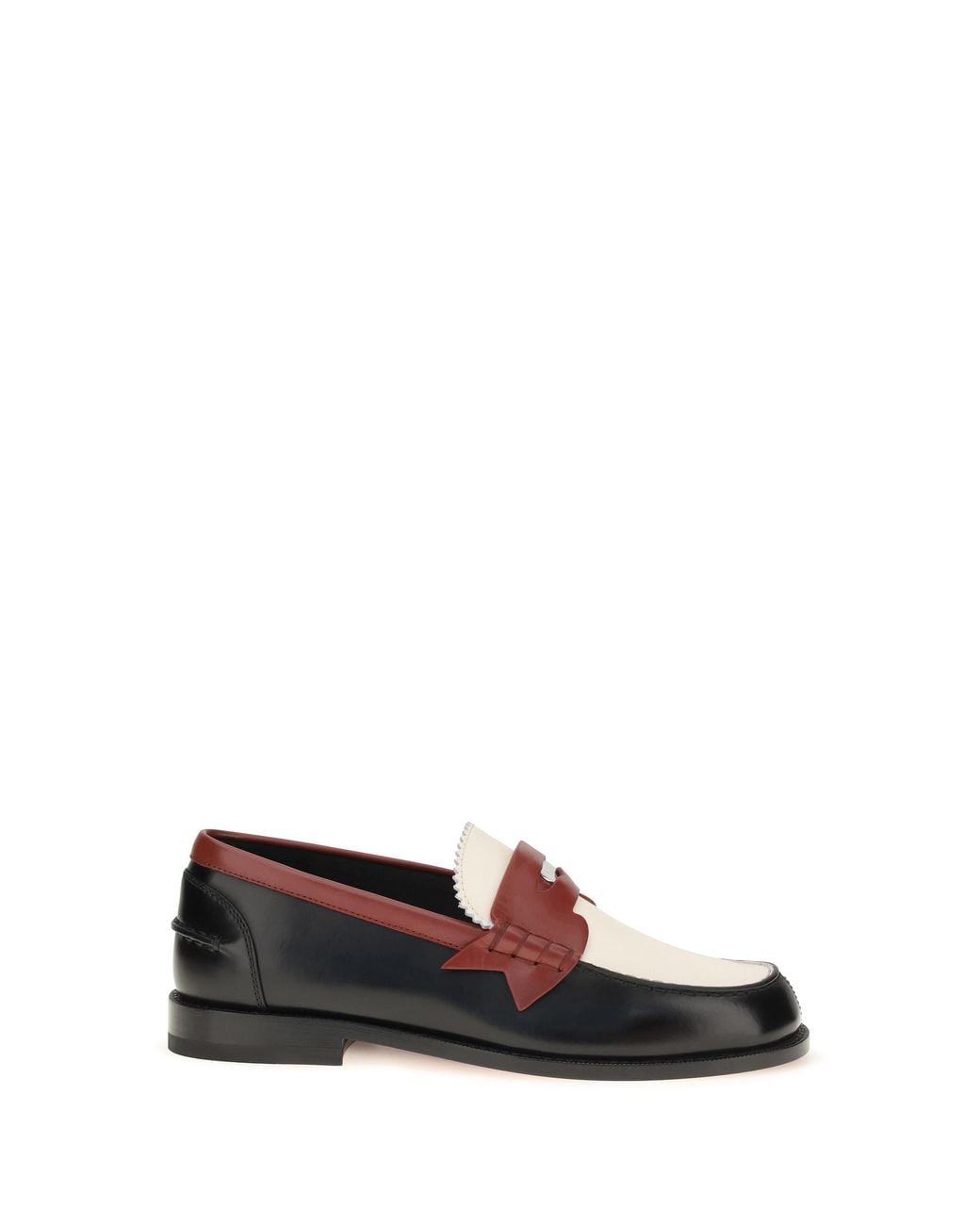 Christian Louboutin White Plato Leather Loafers