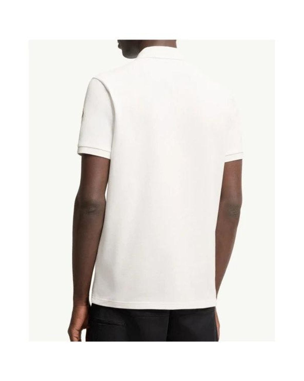 Moncler White Ss Polo for men