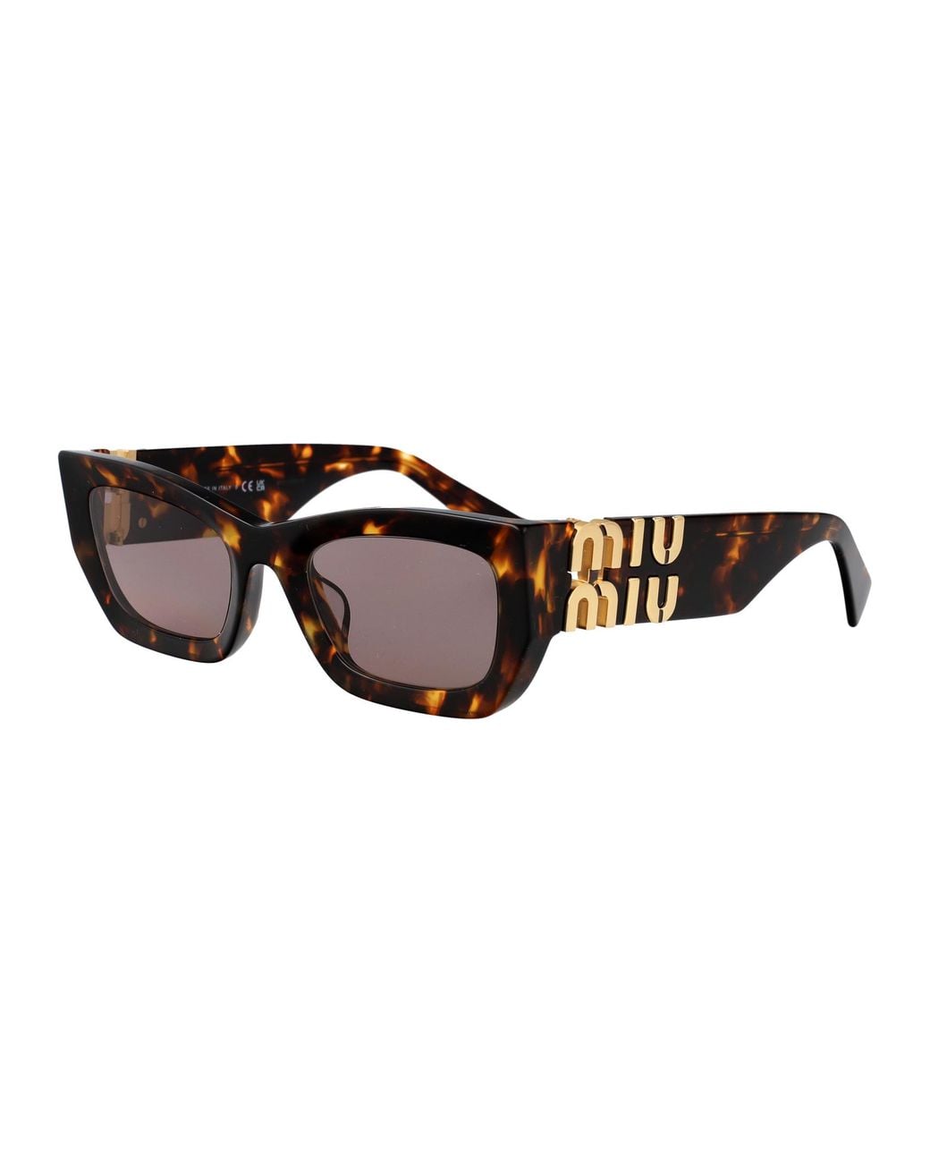 Miu Miu Brown Acetate Sunglasses