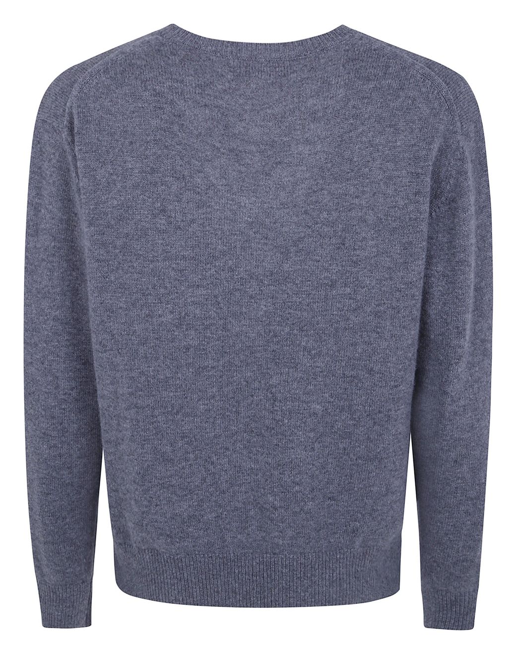 DUNST Blue Cashmere V-Neck Sweater for men