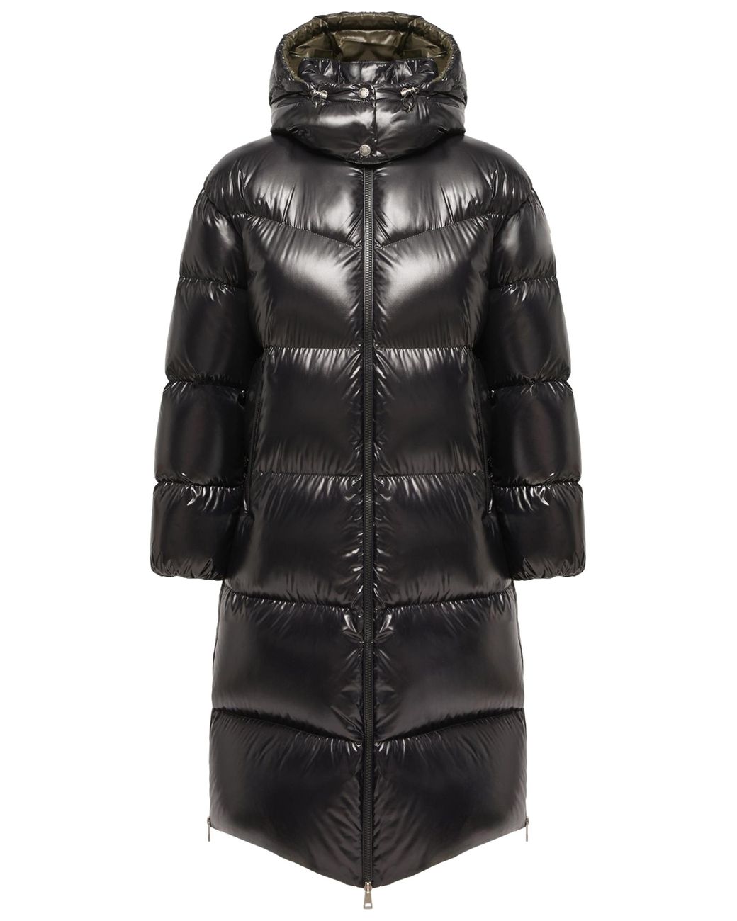 Moncler Black Harfang Hooded Long Down Coat