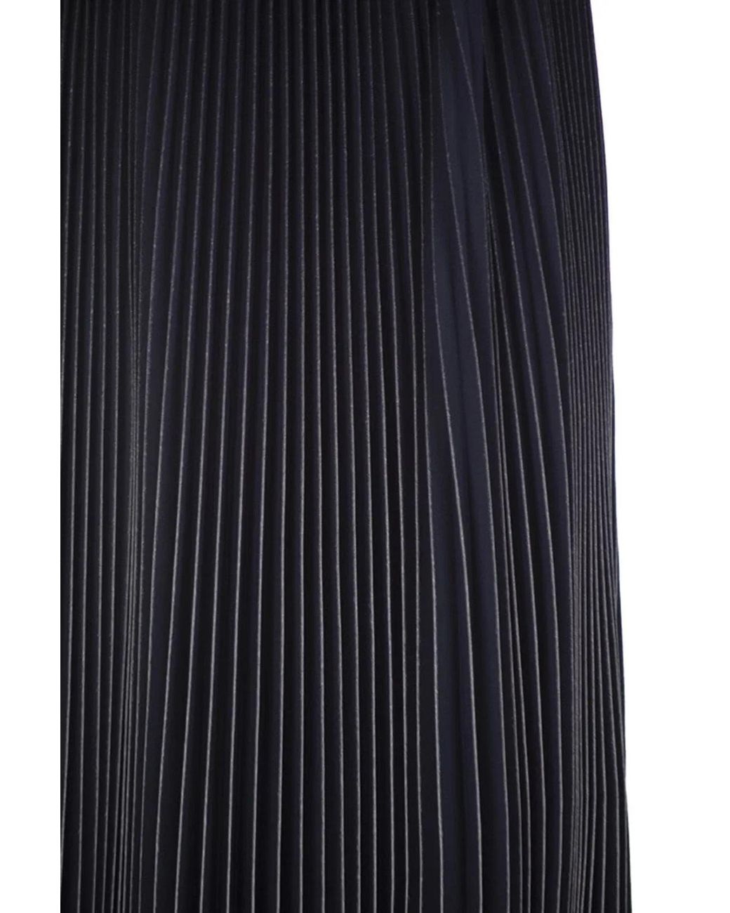 Fabiana Filippi Blue Long Pleated Skirt
