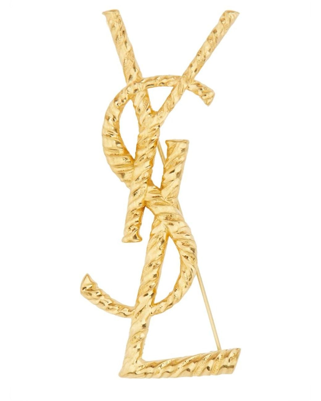 Saint Laurent Metallic Spilla Cassandre
