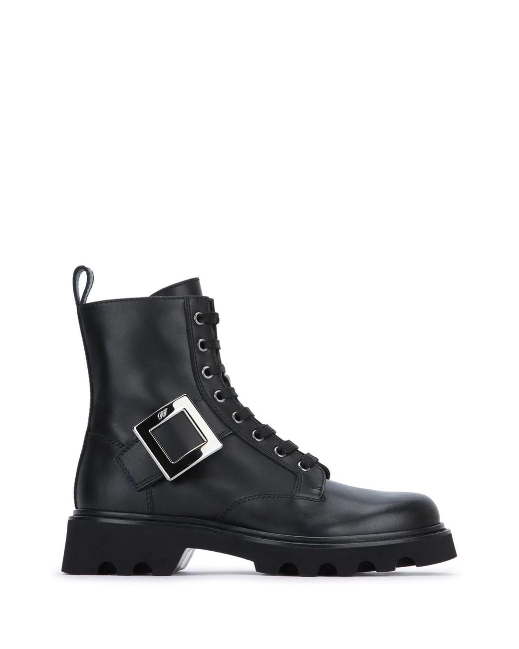 Roger Vivier Black Viv Rangers Lace-Up Bootie 20