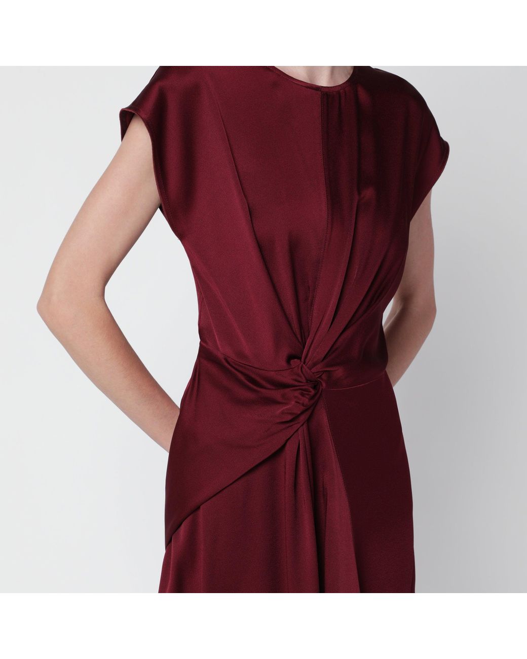 Victoria Beckham Red Aria Midi Dress