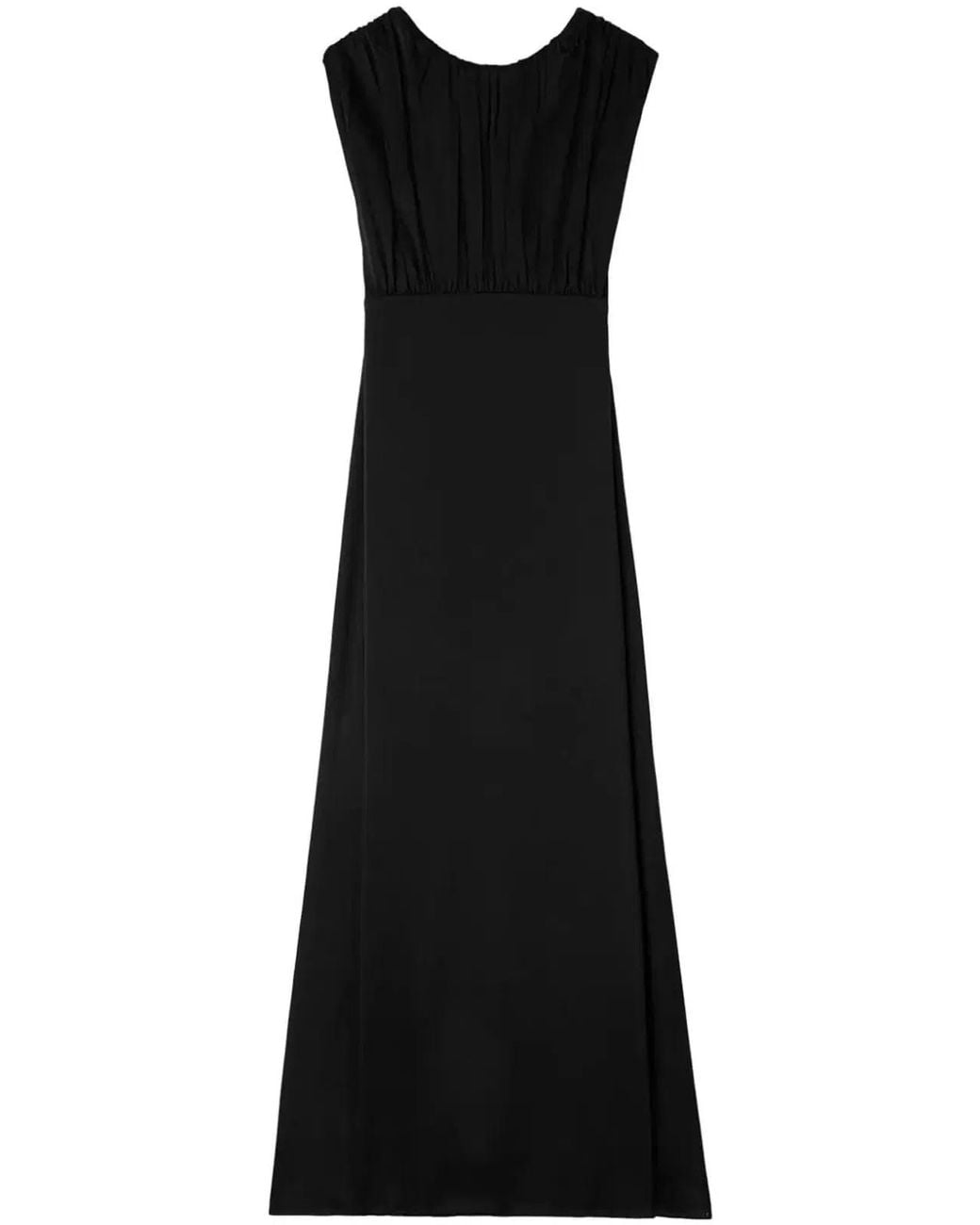 Jil Sander Black Long Sleeveless Dress For Ss24 Collection