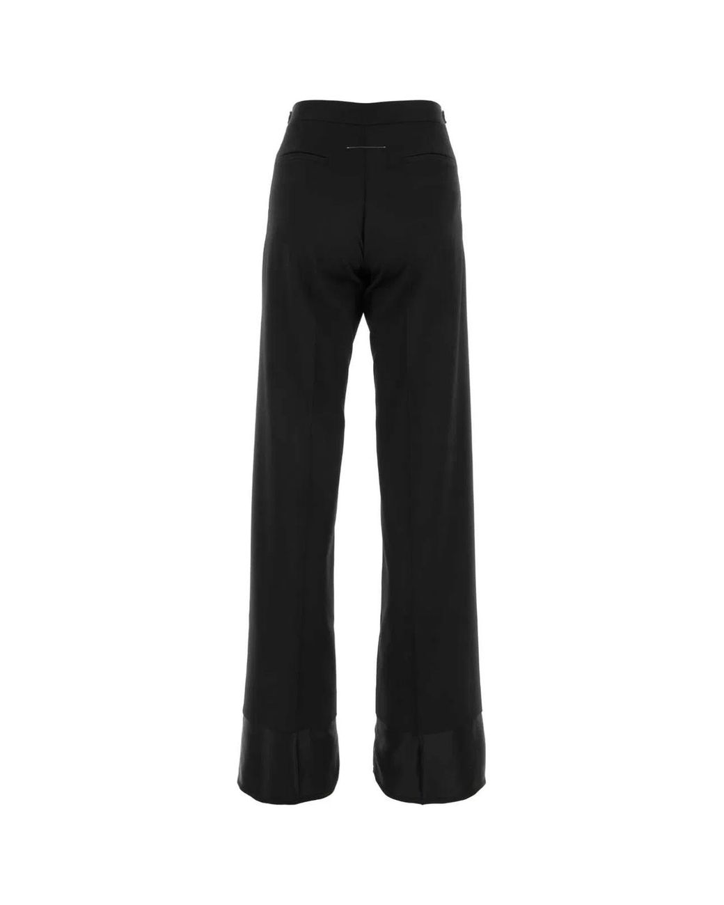 MM6 by Maison Margiela Black Stretch Polyester Blend Pant