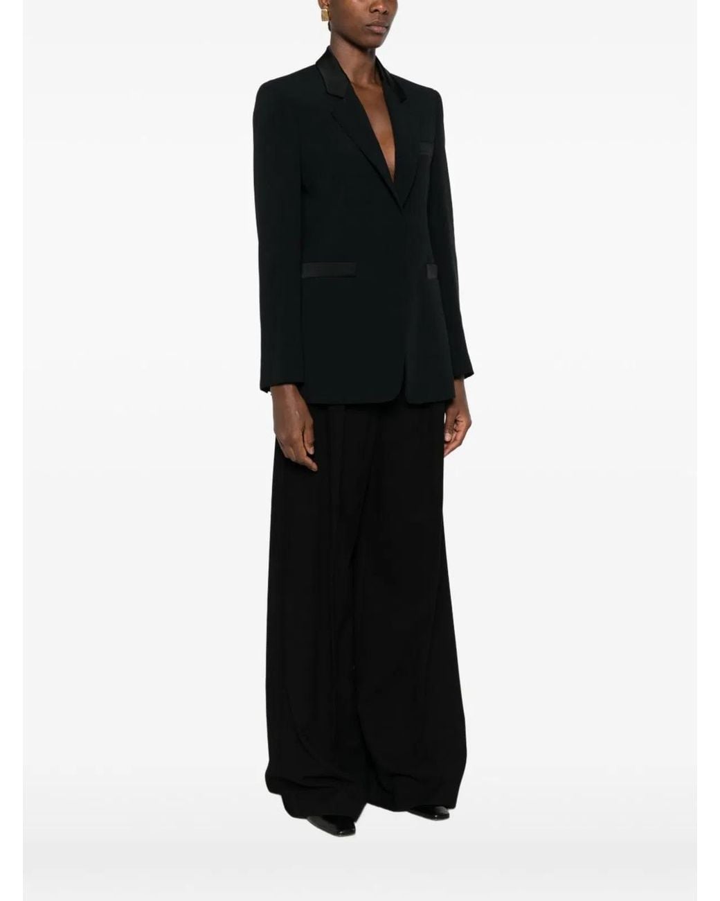 Emporio Armani Black Single-Breasted Blazer Jacket