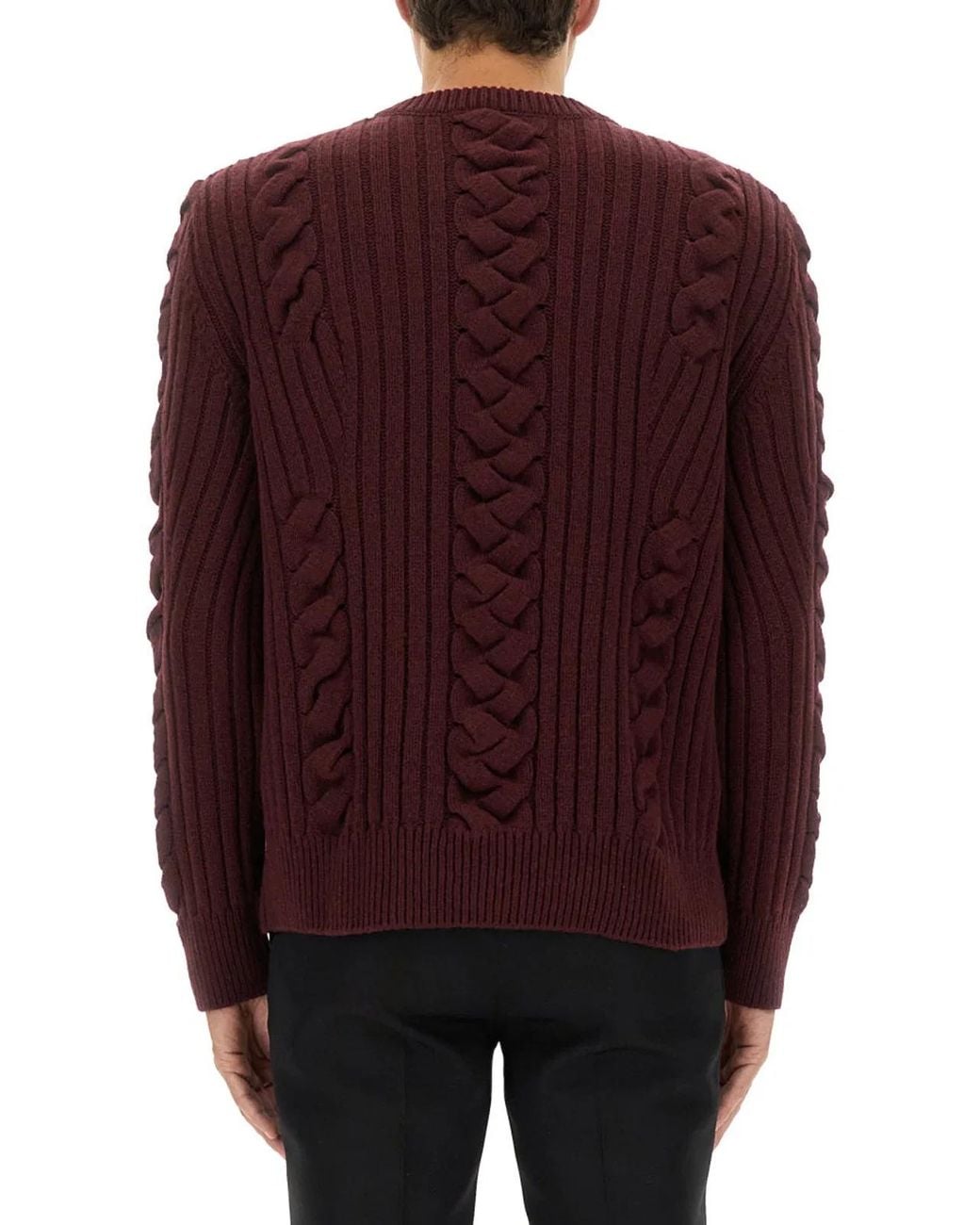 McQueen Purple Wool Sweater for men