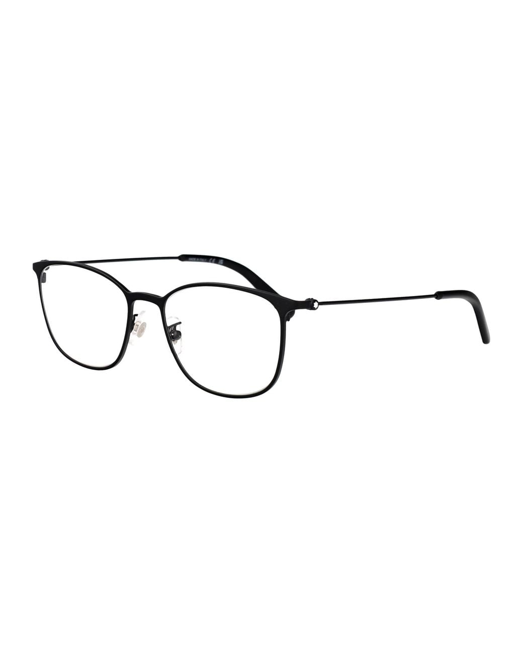 Montblanc Brown Transparent Metal Glasses for men