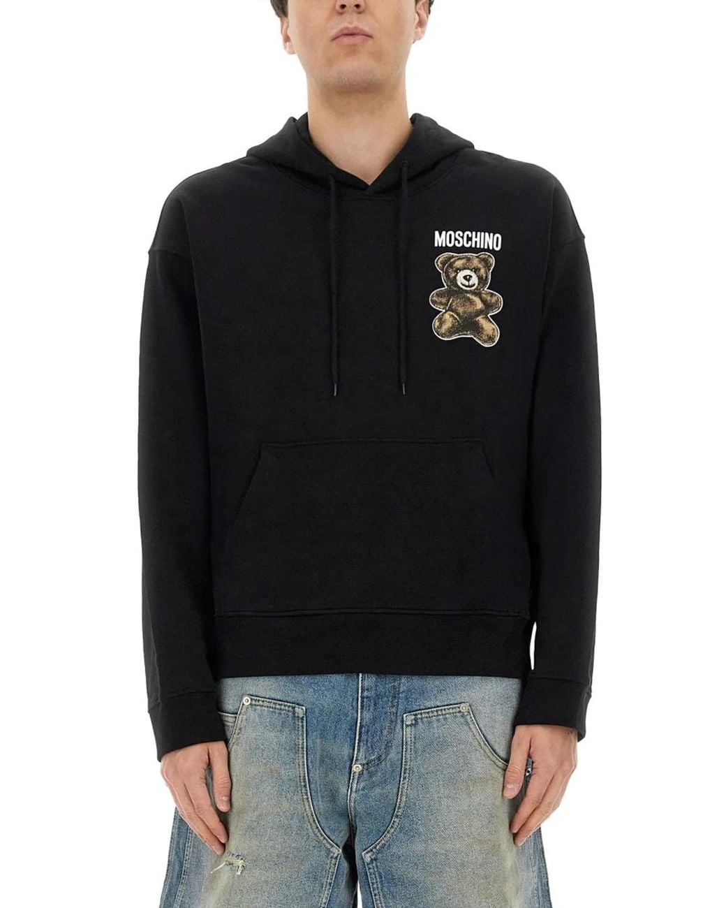 Moschino Couture Black Teddy Bear Hoodie for men