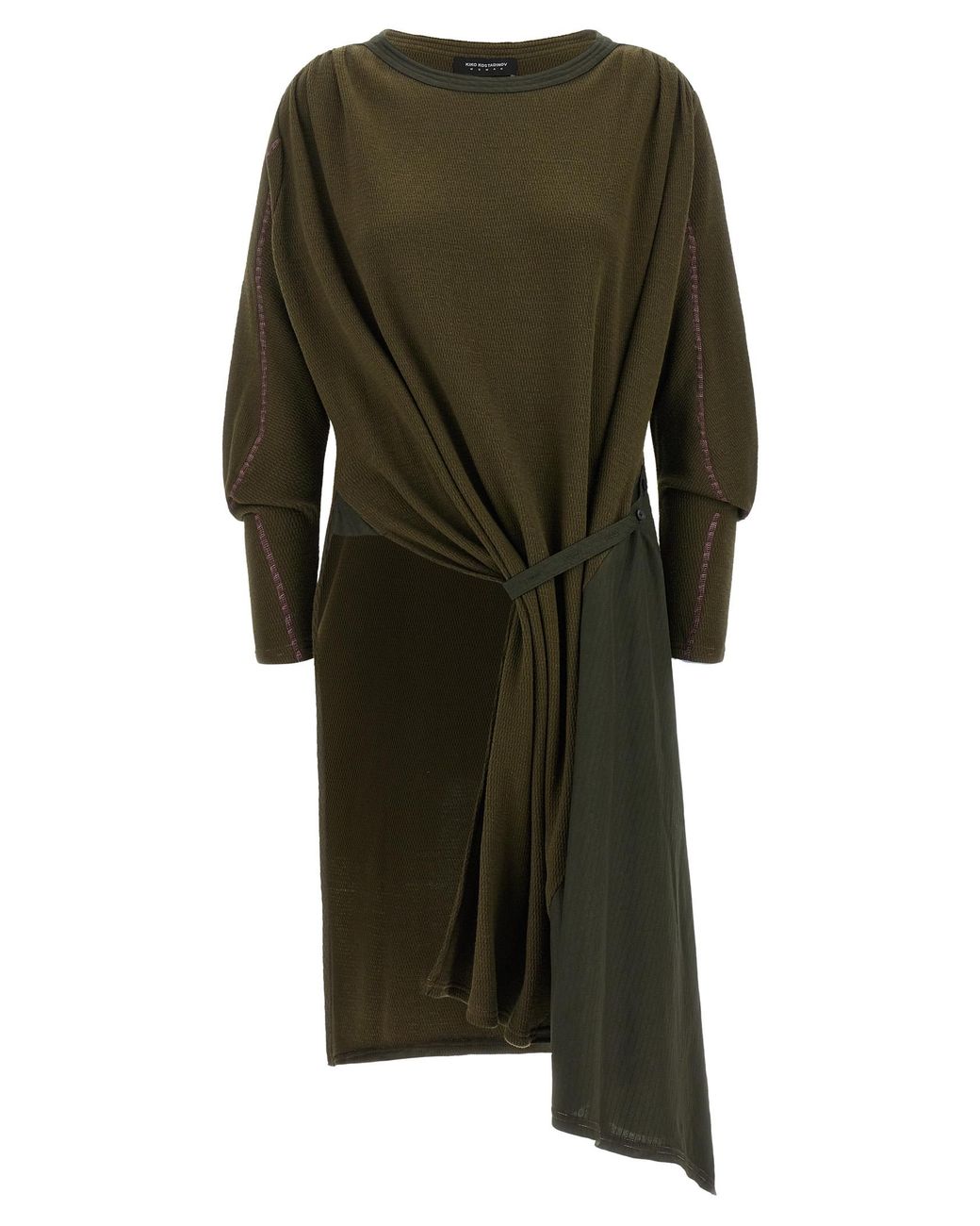 Kiko Kostadinov Green 'Edler Godet' Dress