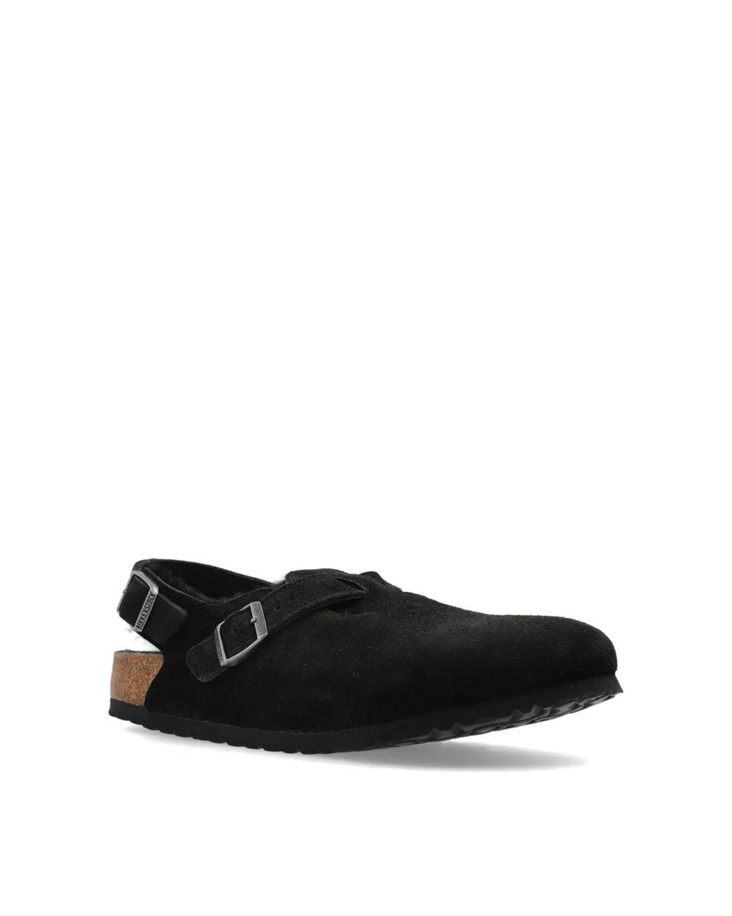 Birkenstock Black Tokio Shearling Suede Mules for men