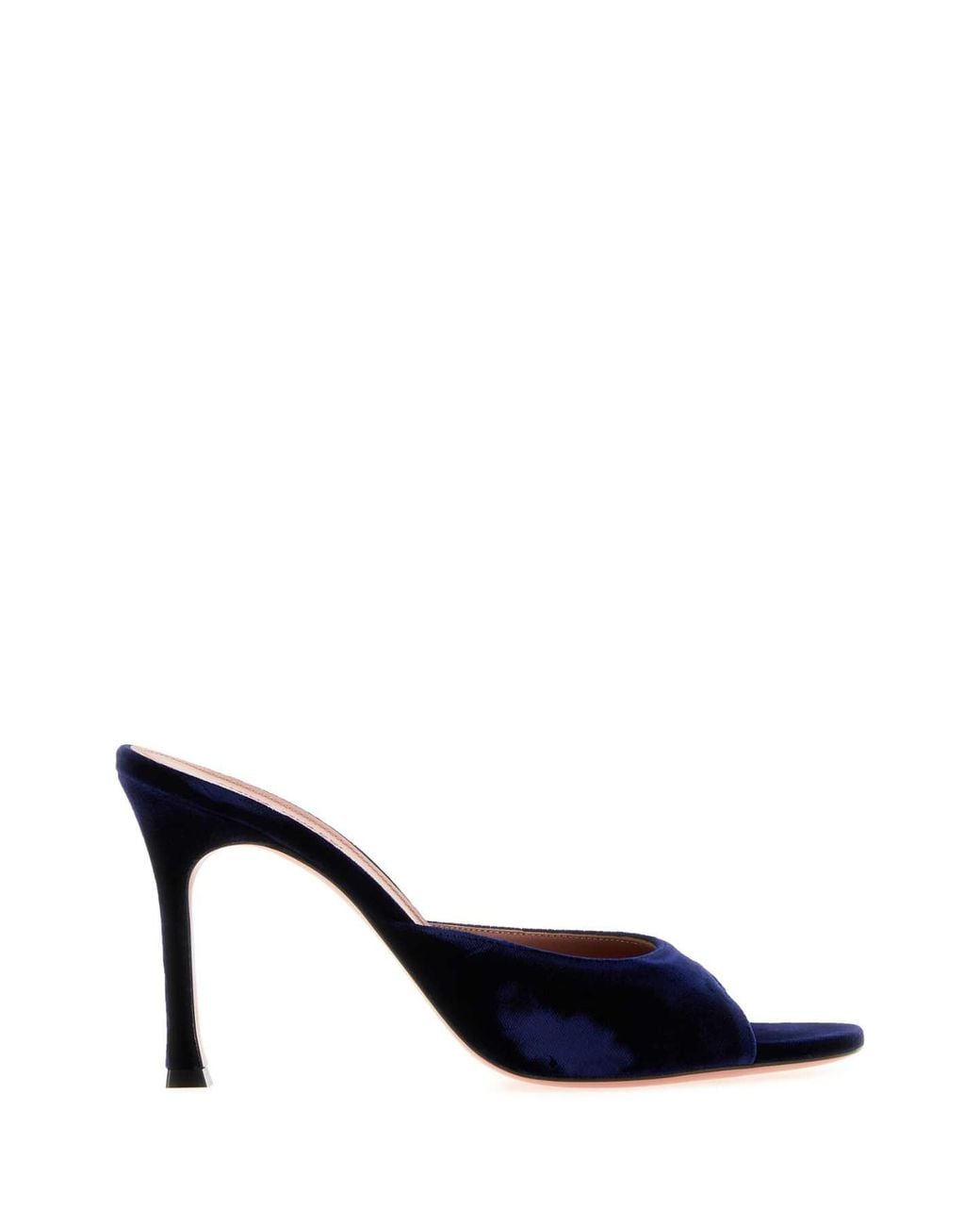 AMINA MUADDI Black Dark Velvet Alexa Mules