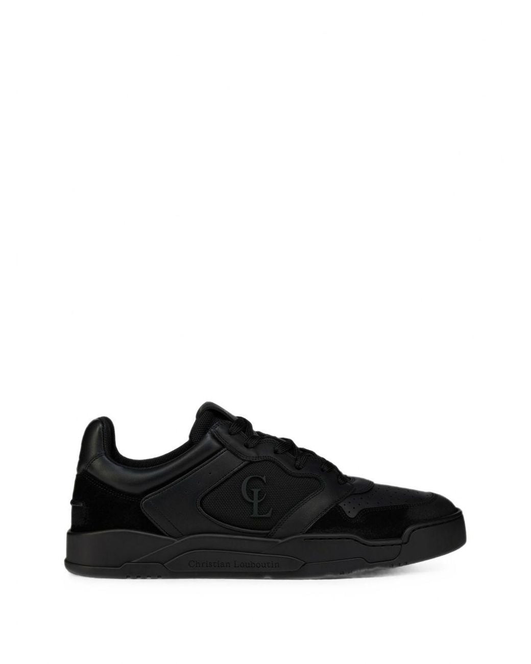 Christian Louboutin Black Basketball 1 Retro Leather Sneakers for men