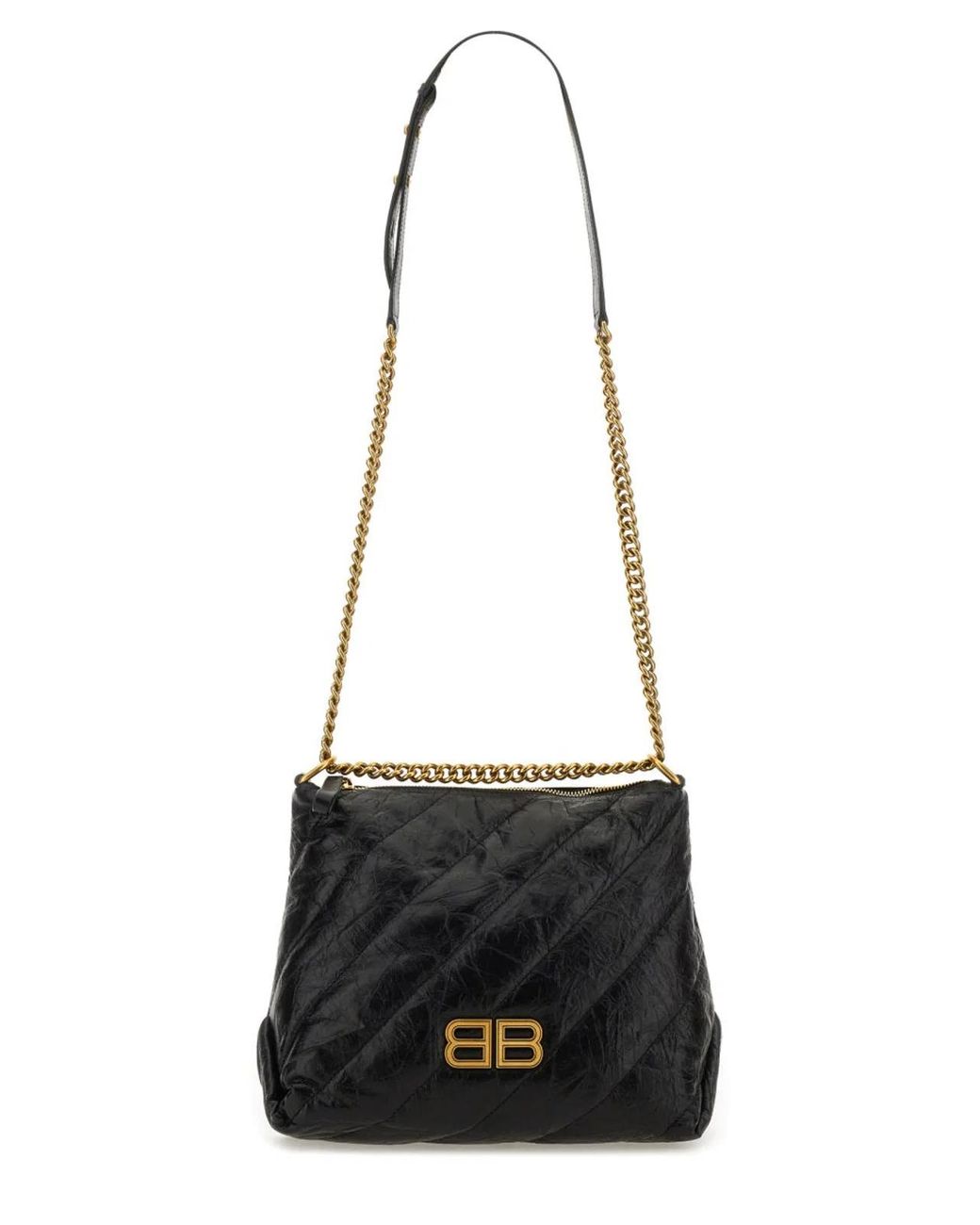 Balenciaga Black Crush Hobo S Leather Bag