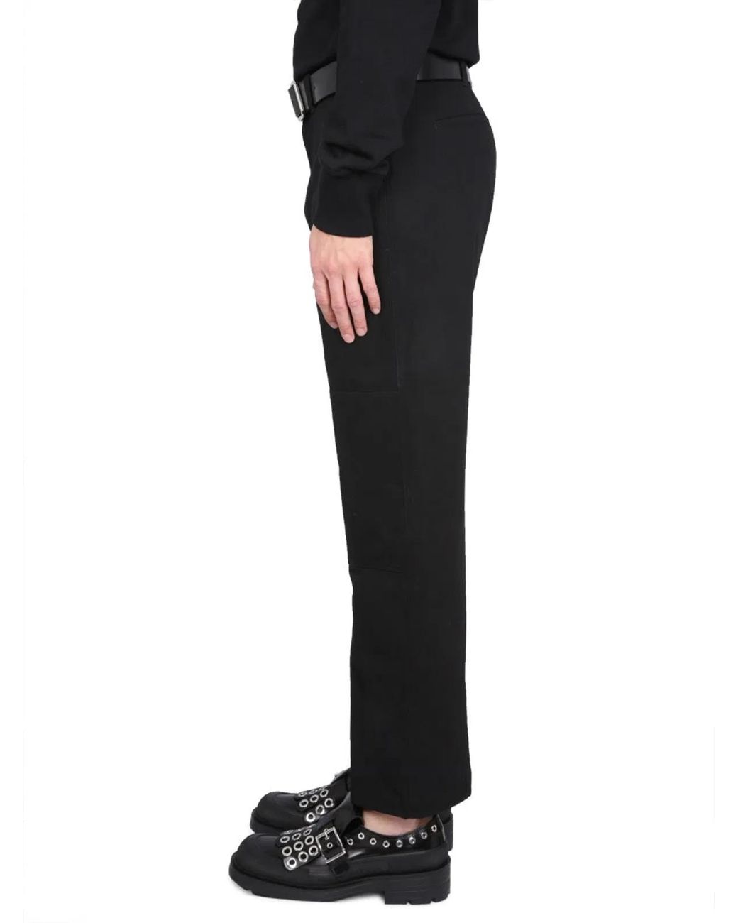 McQueen Black Workwear Pants for men