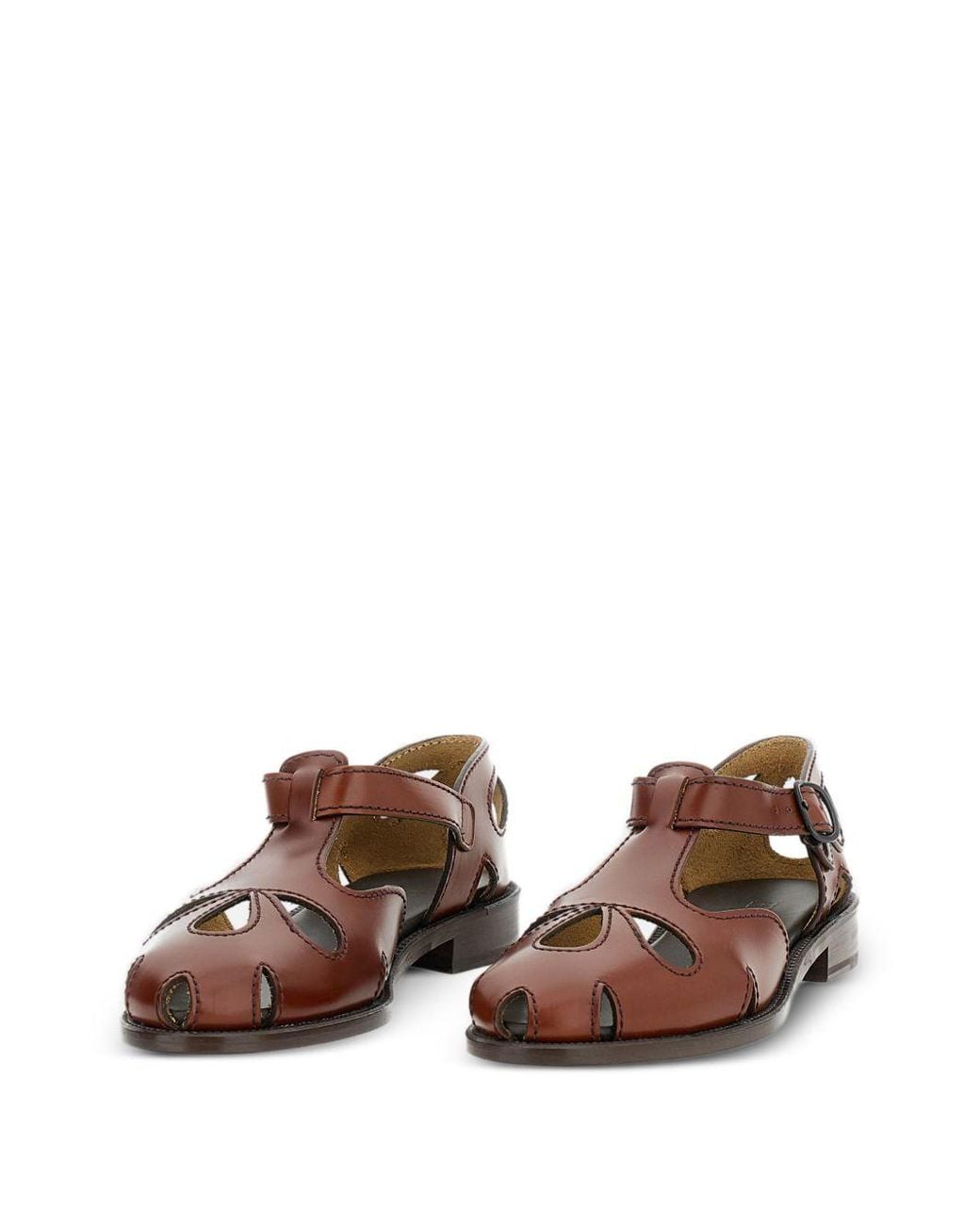 Hereu Brown Floreta Suede Leather Loafer