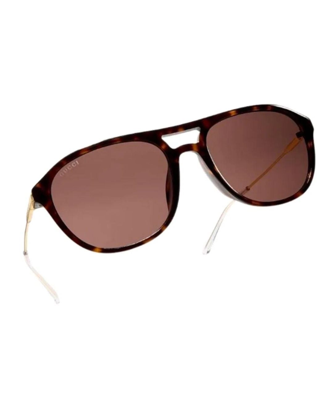 Gucci Metallic Tortoiseshell Oversized Square Sunglasses