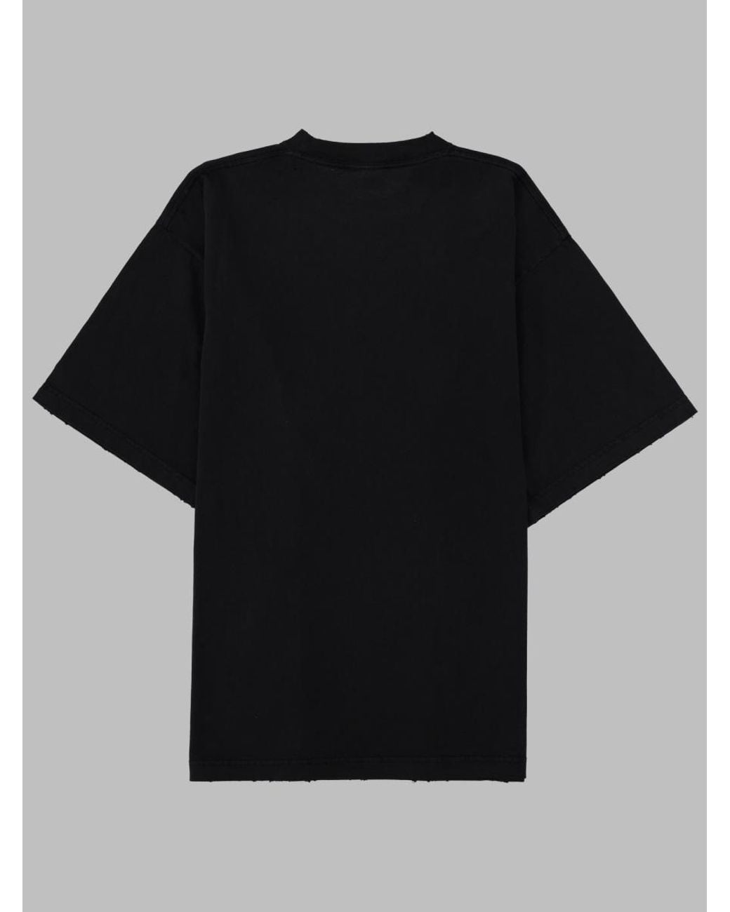 Balenciaga Black T-Shirt Con Stampa