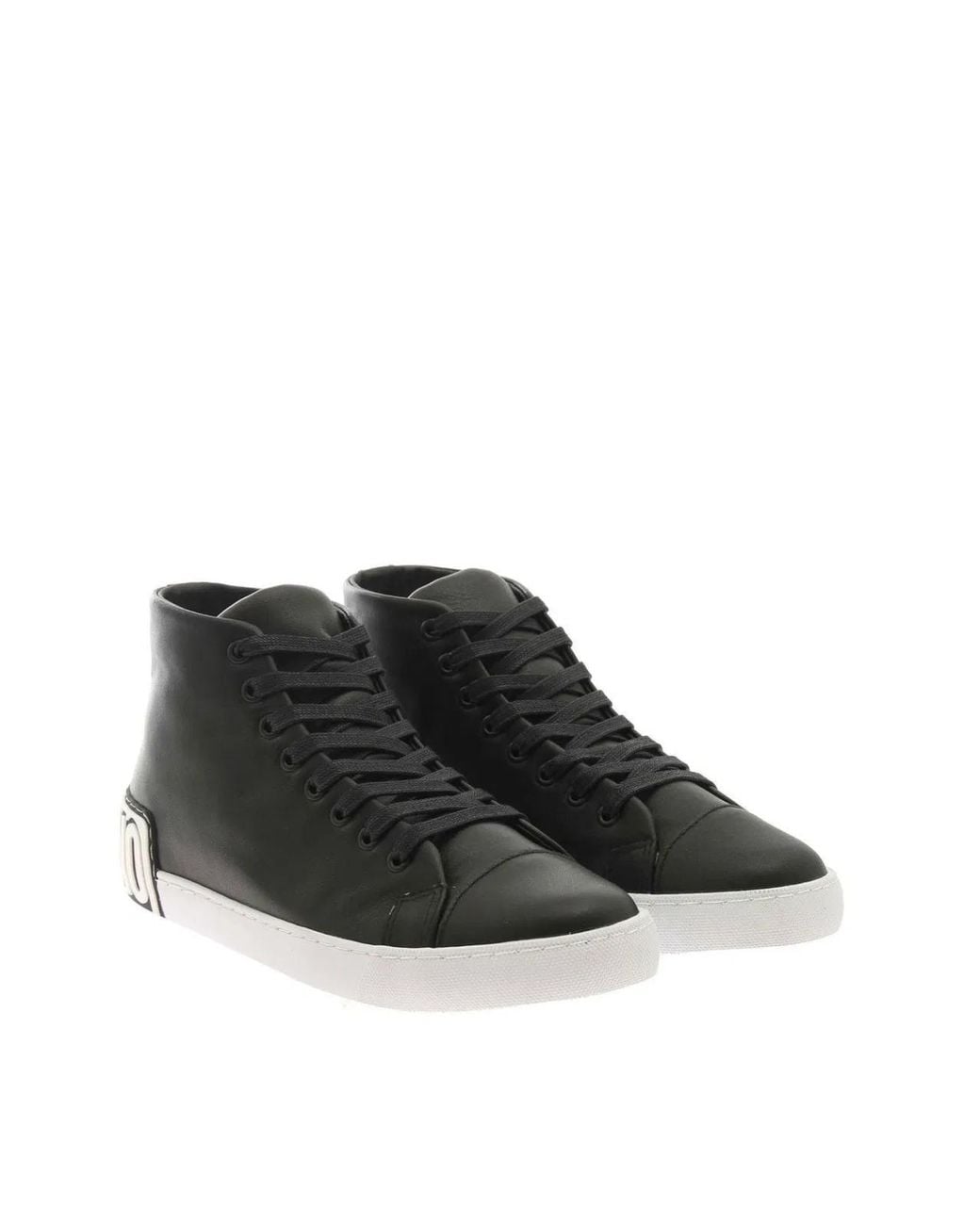 Moschino Couture Black Vulc 25 Logo Mid-Top Sneakers for men