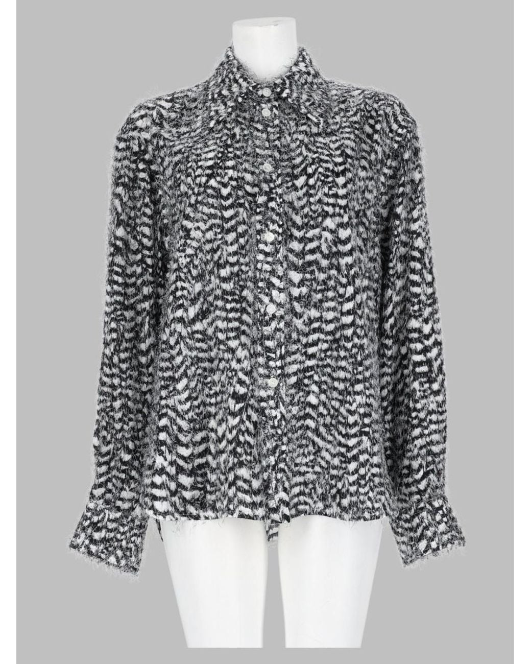 Bottega Veneta Gray 100% Rayon Shirt