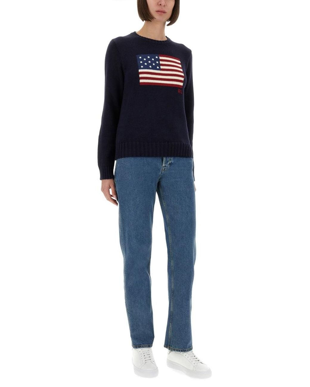 Polo Ralph Lauren Blue Maglia "Flag"