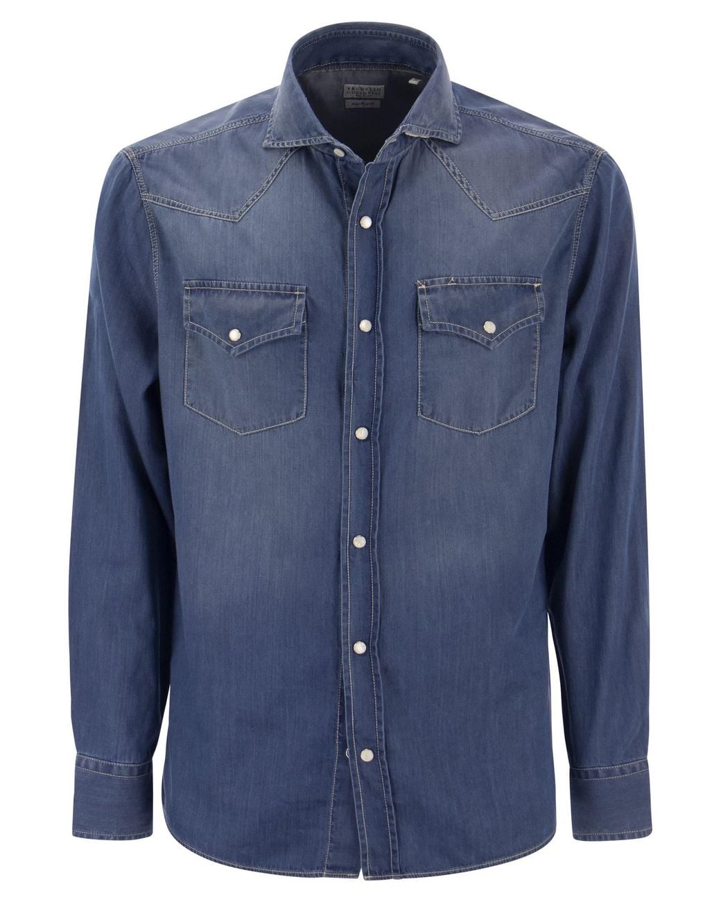 Brunello Cucinelli Blue Easy Fit Shirt