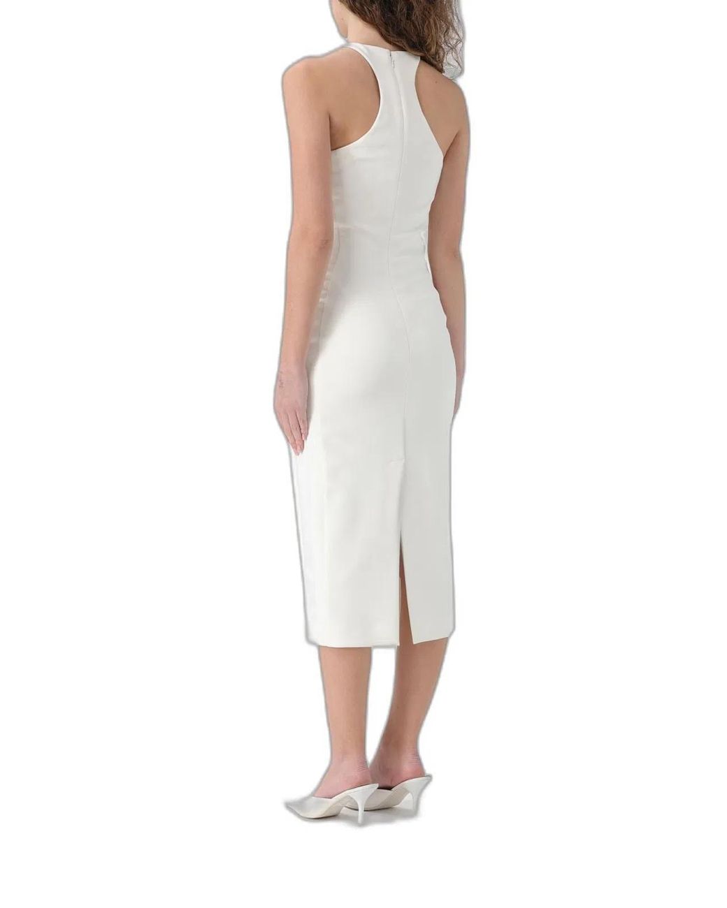 Elisabetta Franchi White Midi Dress