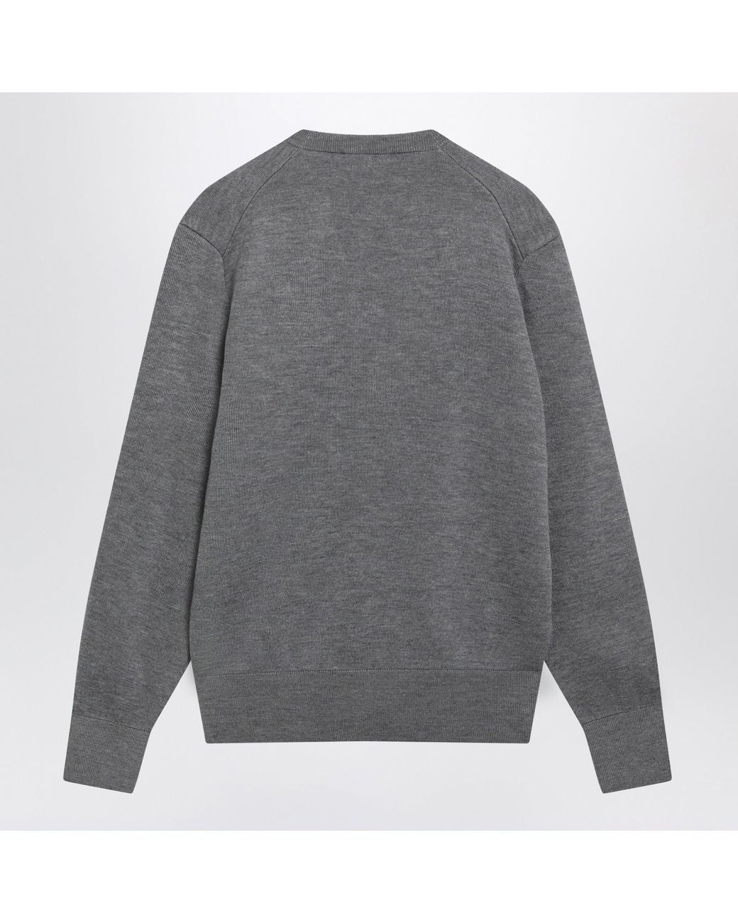 AMI Gray Ami De Coeur Cardigan for men