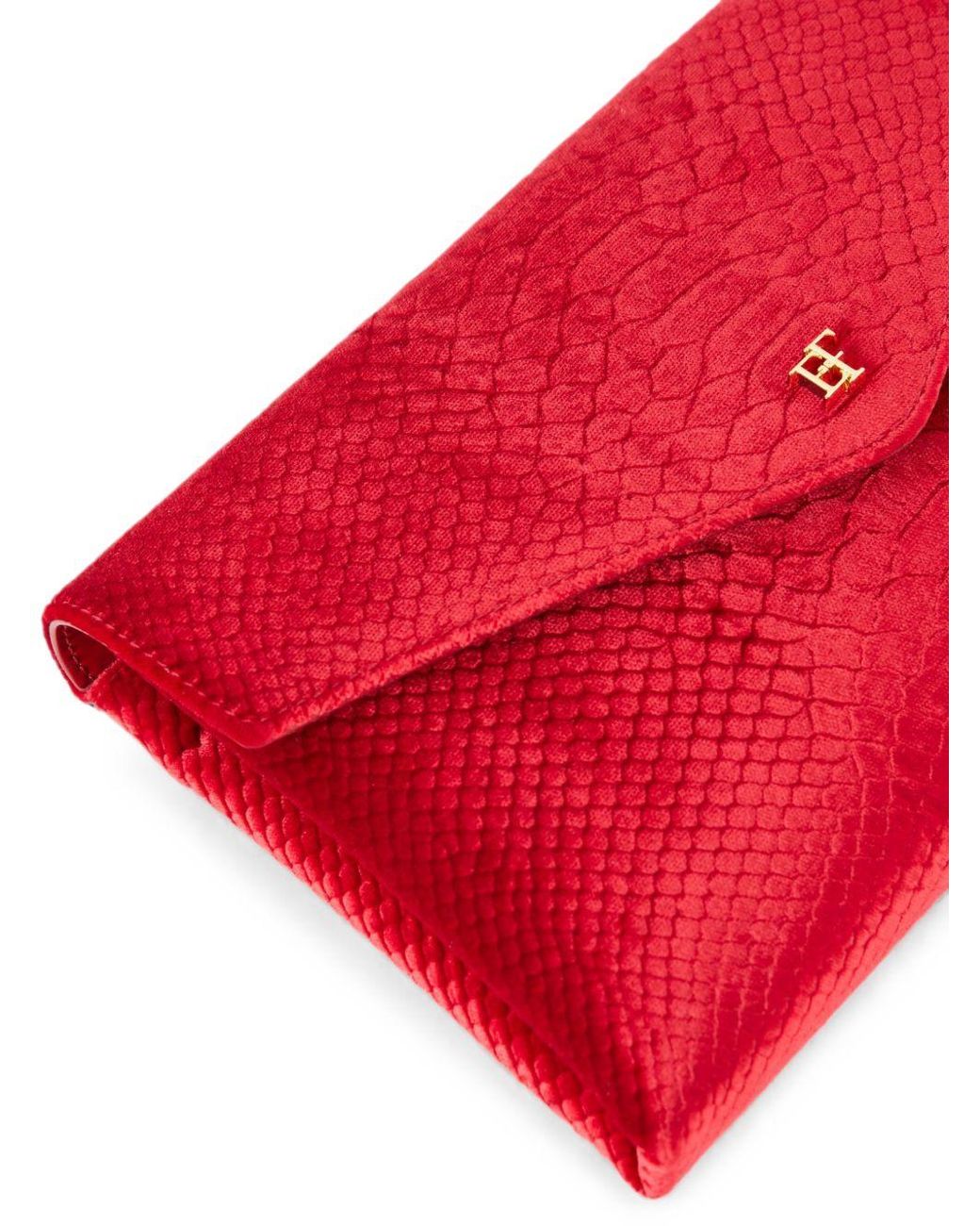 Elisabetta Franchi Red Flap Clutch