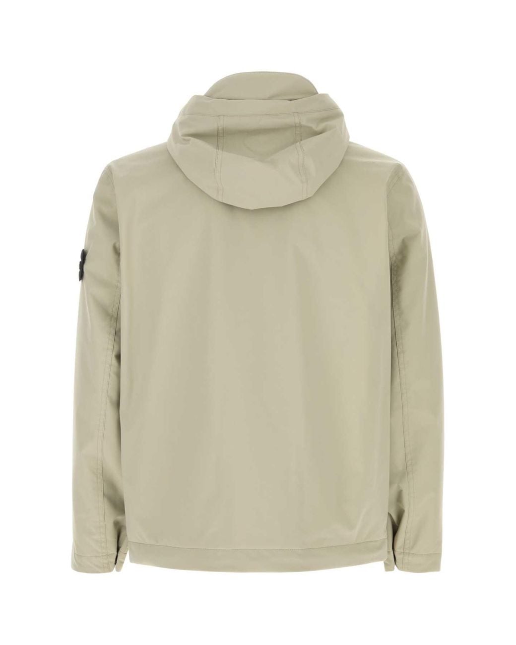 Stone Island White Sand Stretch Polyester Jacket for men