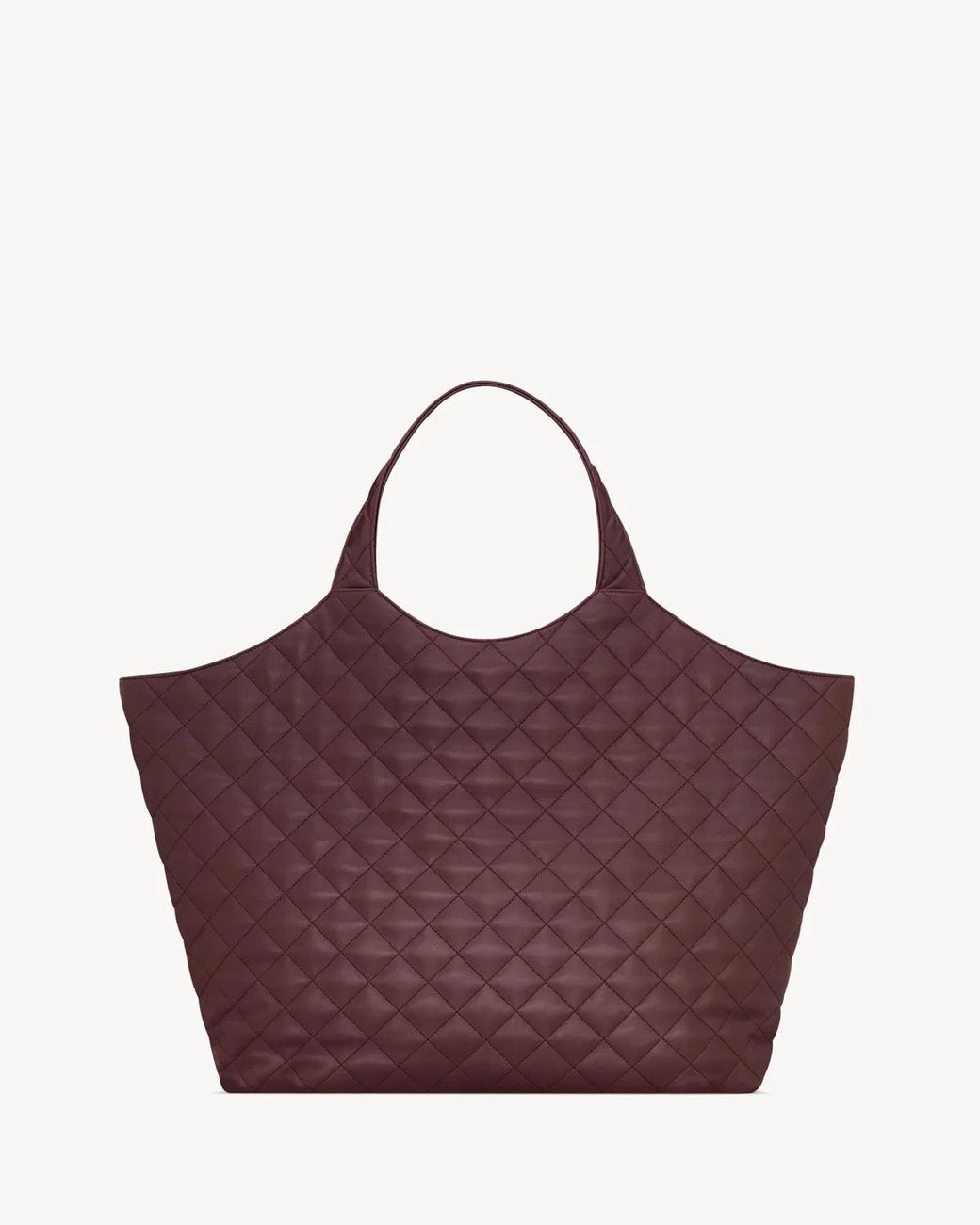 Saint Laurent Purple Icare Oversized Quilted Leather Shopping Bag