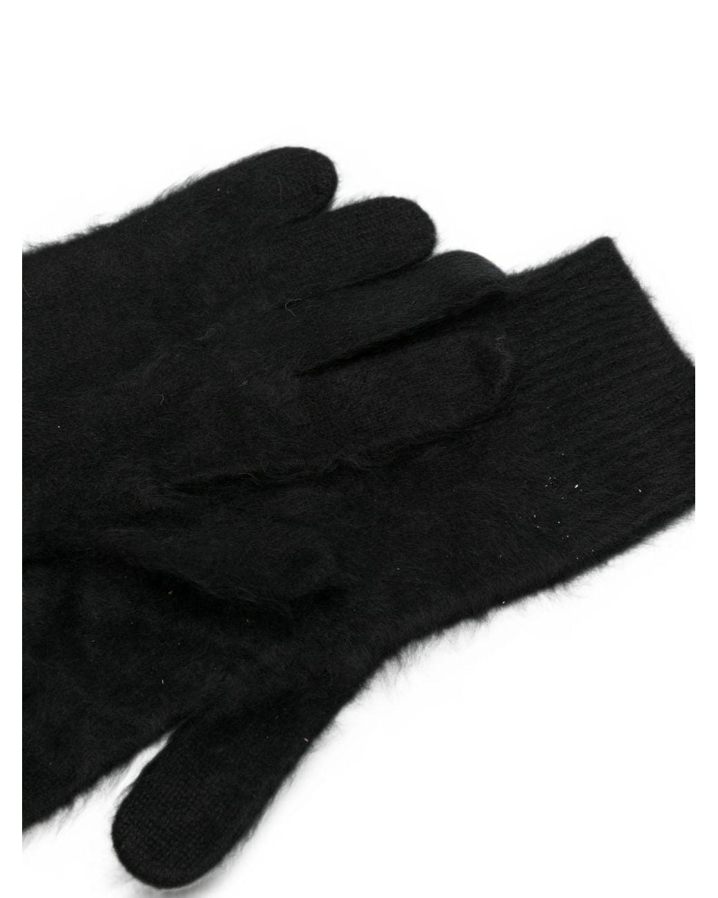 Soft Goat Black Wool Gloves