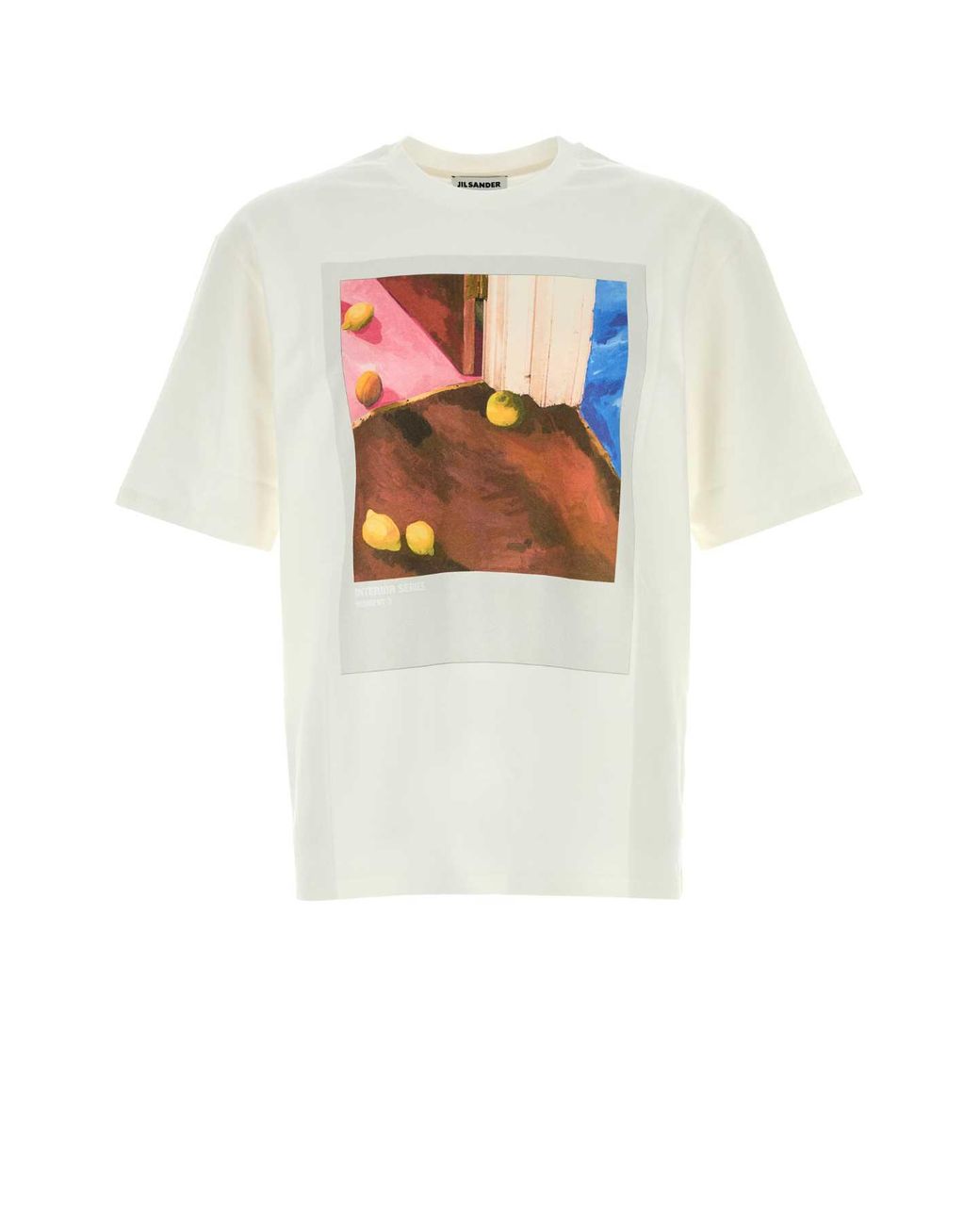Jil Sander White Graphic T-Shirt for men