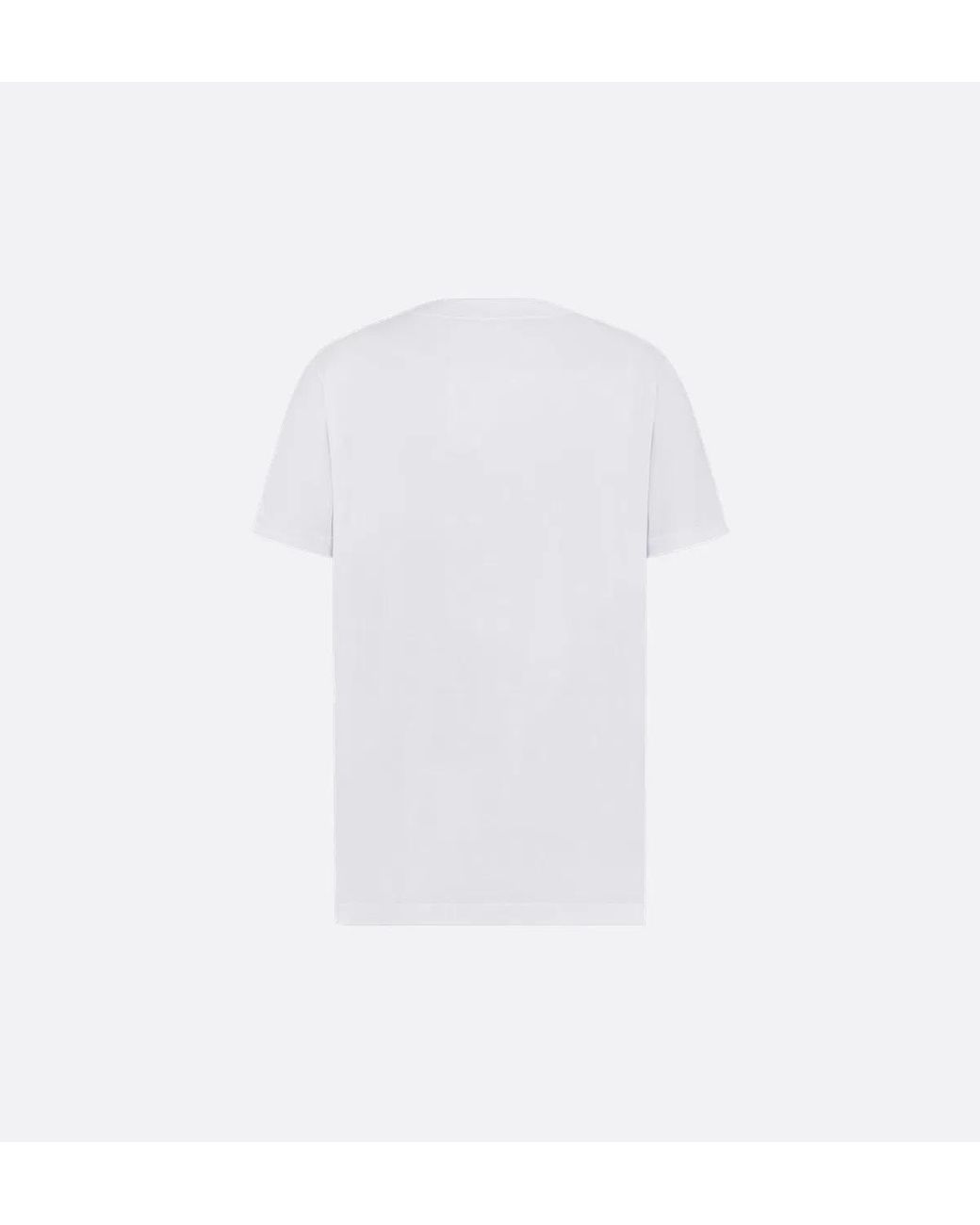 Dior White Cotton Tops T-Shirt for men