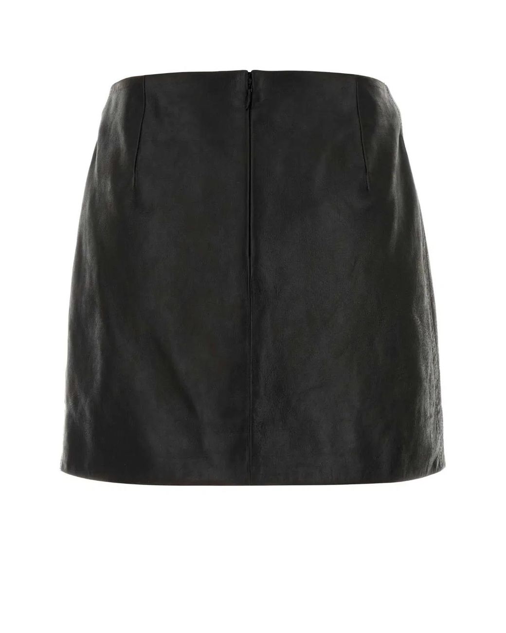 Gucci Black Leather Mini Skirt