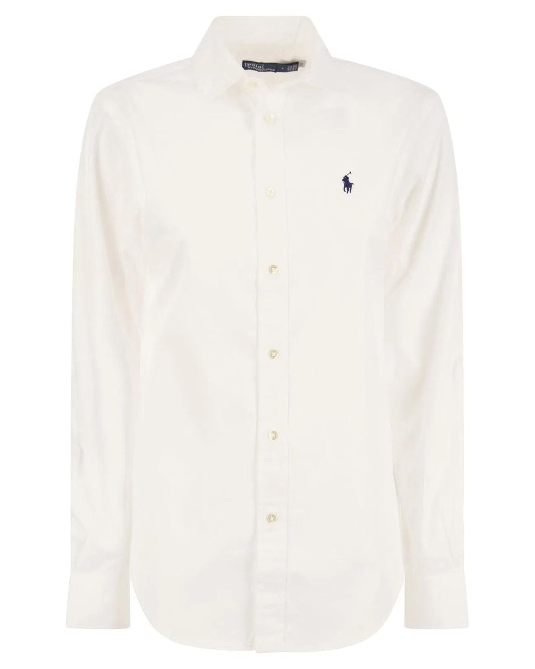 Polo Ralph Lauren White Long-Sleeved Cotton Shirt