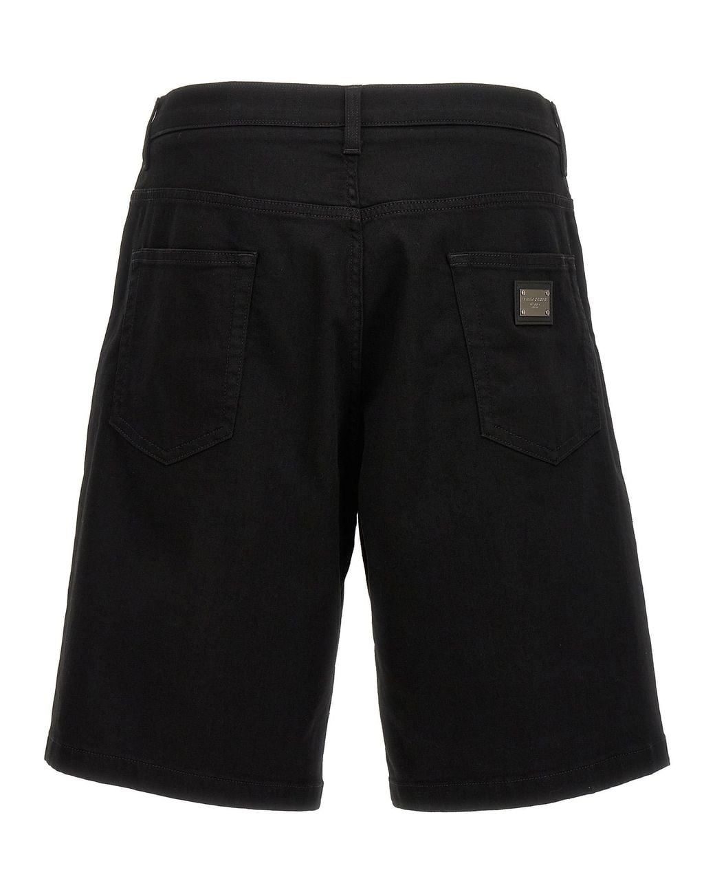 Dolce & Gabbana Black Dolce&Gabbana Stretch Denim Bermuda Shorts for men