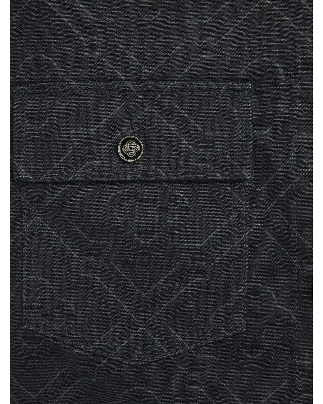Casablanca Black Laser Monogram Overshirt for men