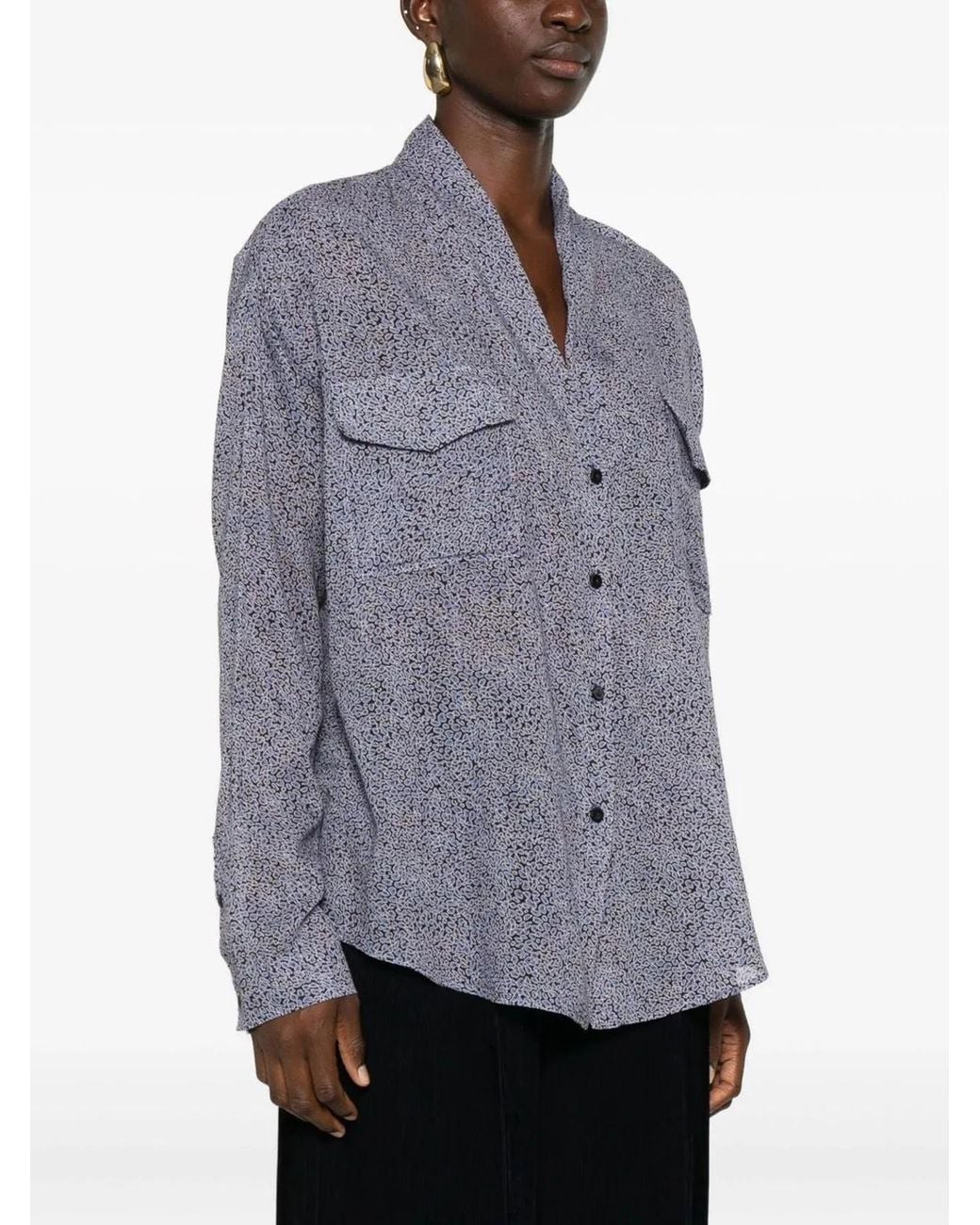 Forte_forte Purple Les Petites Pois Print Voile U